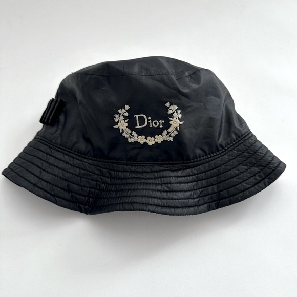 Dior Accessories - AUTH Christian Dior CD Bucket Hat Black